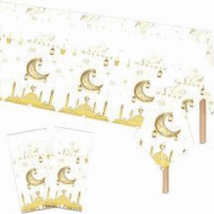 137*274cm Plastic Eid Mubarak Tablecloths