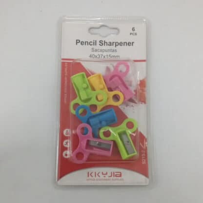 KNOB PENCIL SHARPENER 6PC