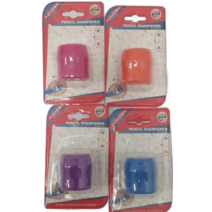 1PC TRANSPARENT DOUBLE HOLE 4 COLOR PENCIL SHARPENER D10009