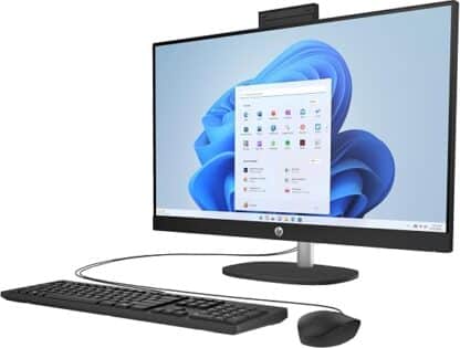 DESKTOP HP AIO 27 CR1074 U7-155U 8GB 512SSD 27IN DOS 1 YR WARRANTY BLACK