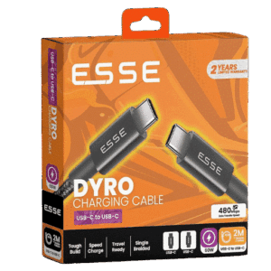 HYPHEN ESSE ECB-C260W7002 Type C to Type C Fast Charging Cable 60W – 2M