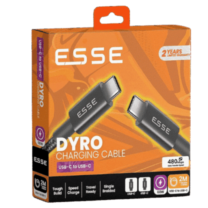 HYPHEN ESSE ECB-C260W7002 Type C to Type C Fast Charging Cable 60W – 2M
