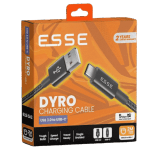HYPHEN ESSE ECB-TYUC27064  DYRO USB to Type C Fast Charging Cable – 2M