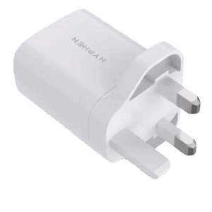 HYPHEN HPA-D20UKW0485 VOLTPORT Dual Port PD Adaptor – 20W UK Plug White
