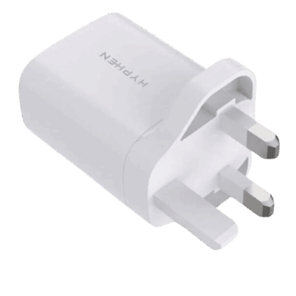 HYPHEN HPA-D20UKW0485 VOLTPORT Dual Port PD Adaptor – 20W UK Plug White