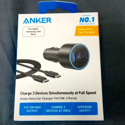 Anker Nano Car Charger (167.5W,3 Ports) - Image 2