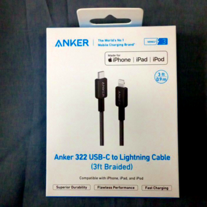 Anker 322 USB -C to Lightning Cable (3ft Braided) - Image 2