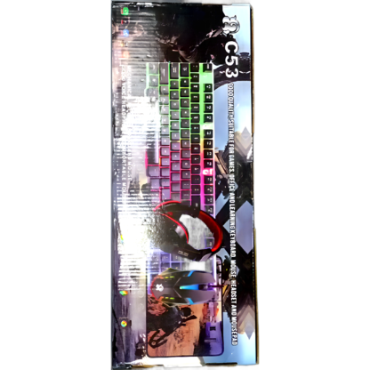 GOOD QUALITY, SUITABLE FOR GAMES, OFFICE AND LEARNING KEYBOARD, MOUSE, HEADSET AND MOUSEPAD