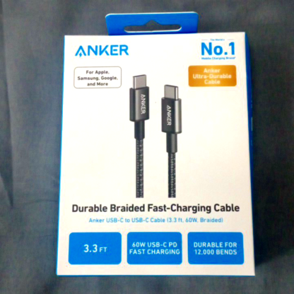 Anker USB -C to USB -C Cable (3.3ft,60W, Braided) - Image 2