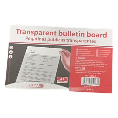TRANSPARENT A4 DOCUMENT DISPLAY STICKER
