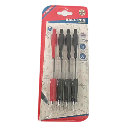 4PC BALLPOINT PEN P140/ 3 BLACK 1 RED