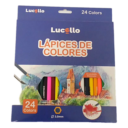 HIGH-GRADE COLOR PENCILS 24 COLORS