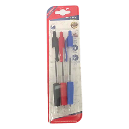 3PC BALLPOINT PEN P140-1 RED 1 BLACK 1 BLUE