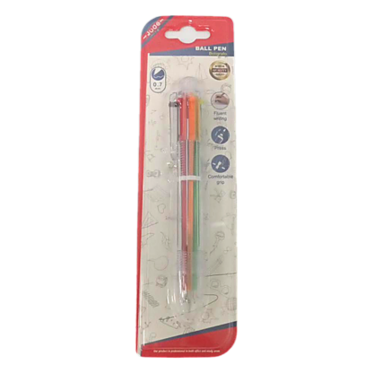 1PC TRANSPARENT BALLPOINT PEN 6 COLORS