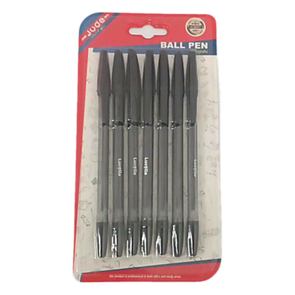 7PC SIMPLE BALLPOINT PEN BLACK