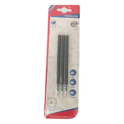 3PCS ERASABLE PEN REFILL BLACK