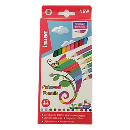 ORDINARY ROUND WHITE WOOD 12 COLOR PEN