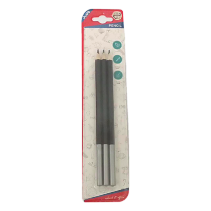 3PC BLACK HEXAGONAL ROD DRAWING PENCIL 3B