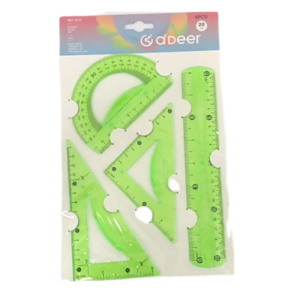 20CM SOFT RULER 4PC SET