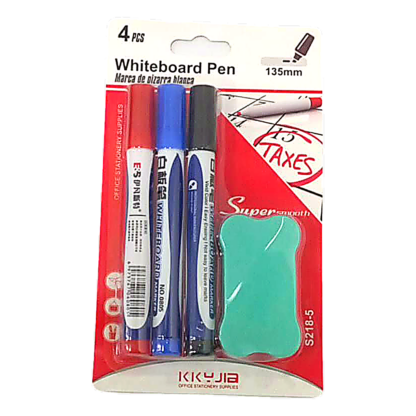3PC WHITEBOARD PEN + ERASER