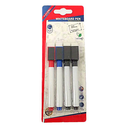 4PCS WHITEBOARD PEN WITH MAGNETIC ERASABLE