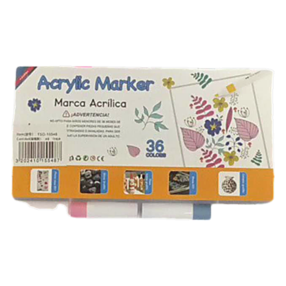 36 COLORS ACRYLIC MARKER PP BOX